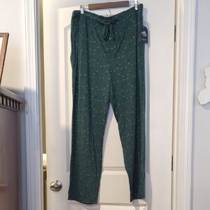 Green Floral Pajama Pants